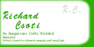 richard csoti business card